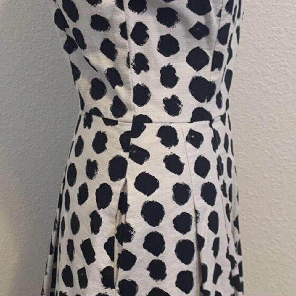 Vintage White House Black Market White Polka Dots Party Sun Dress Women's Size 2 - Picture 6 of 14